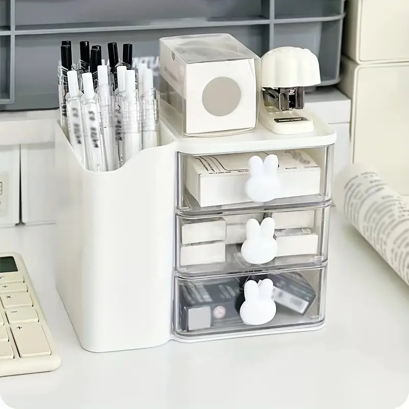 White Desk Organizer Box