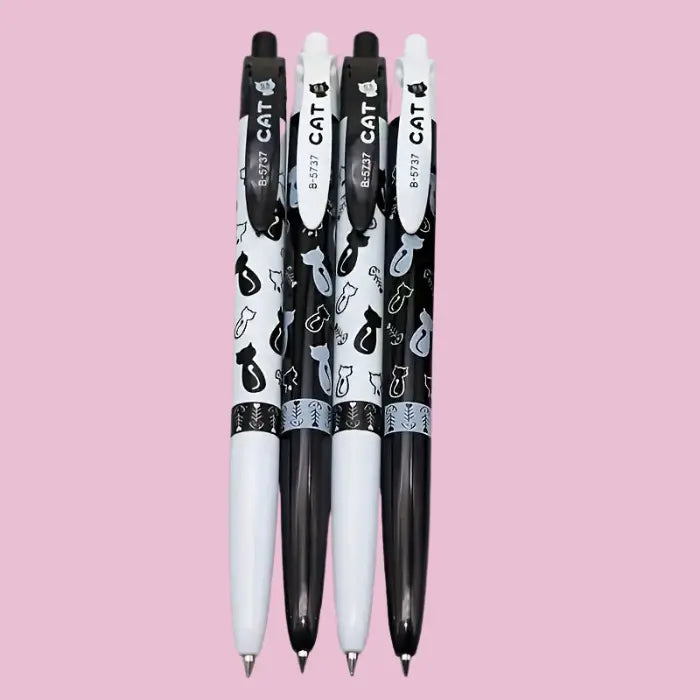Black white cat pens