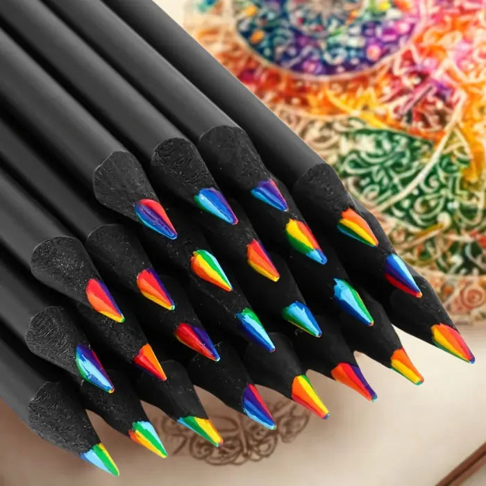 Rainbow colored pencil set