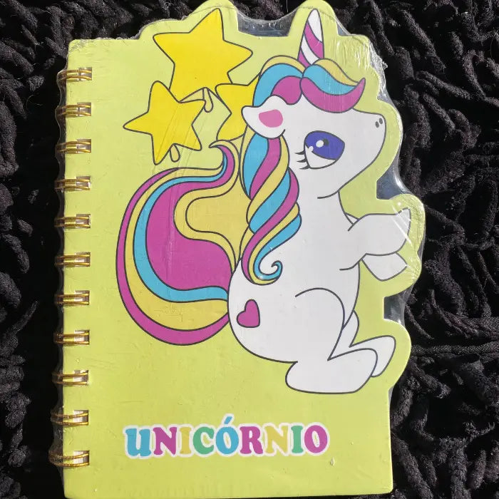 Blue die-cut unicorn journal