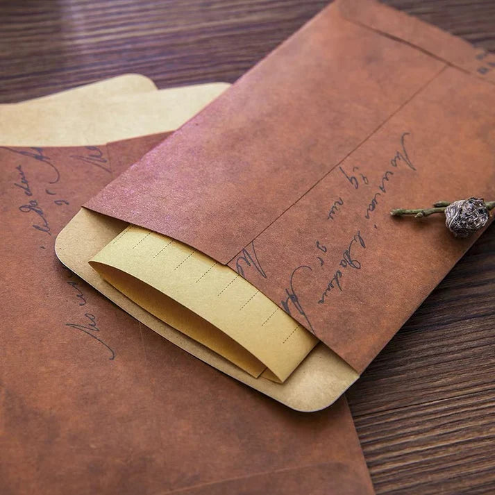 Rustic brown envelopes