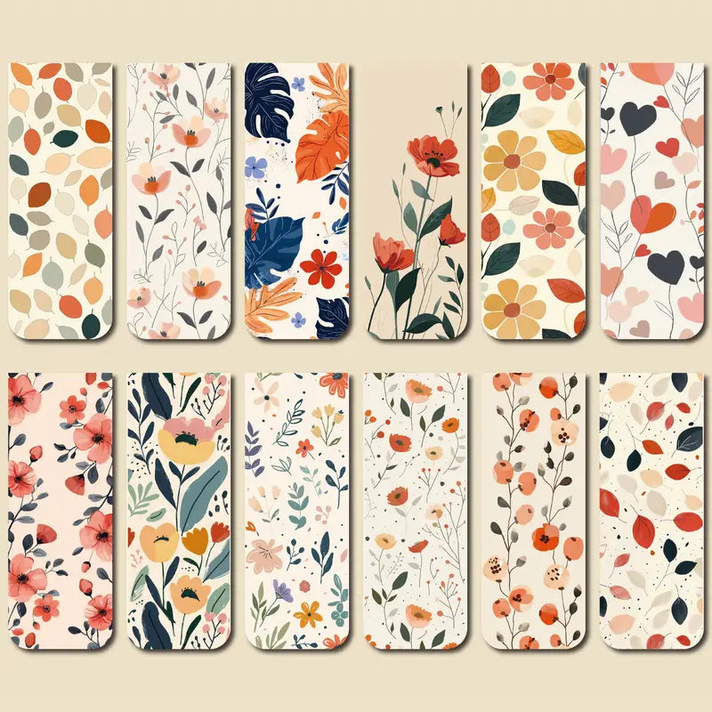 Whimsical floral page markers