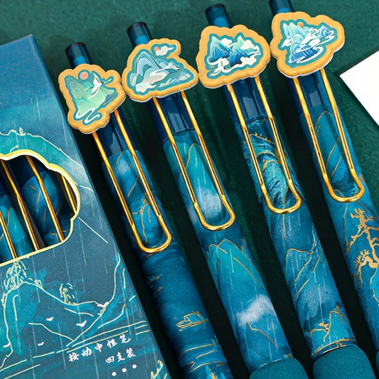 Mountain themed pens