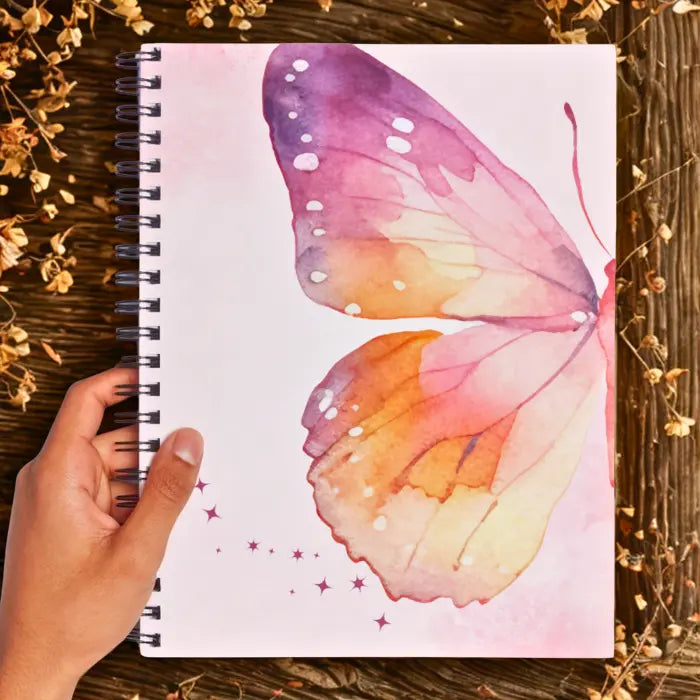 Butterfly watercolor journal spiral