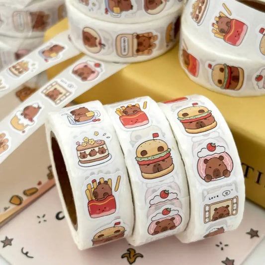 Capybara sticker roll