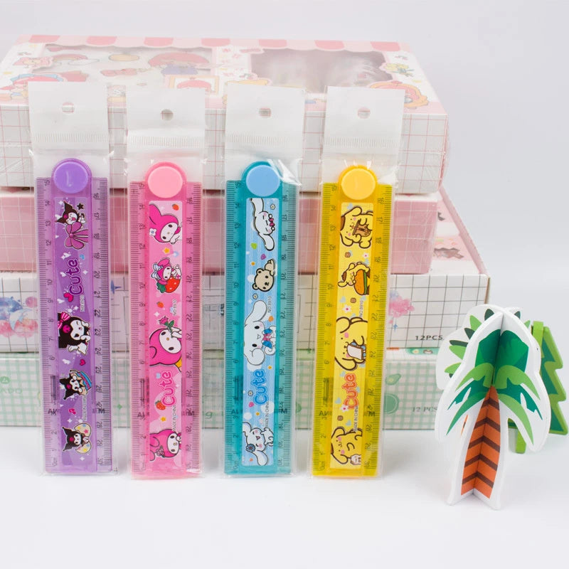 Kawaii Cartoon Character Folding Rulers