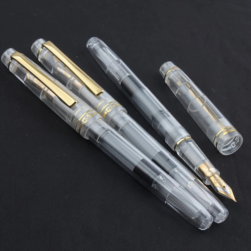 Transparent fountain pen set