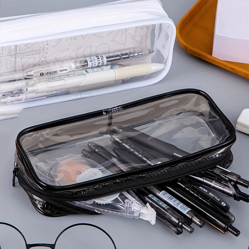 Transparent stationery pouch