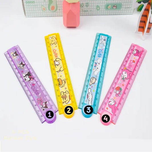 Kawaii Cartoon Character Folding Rulers