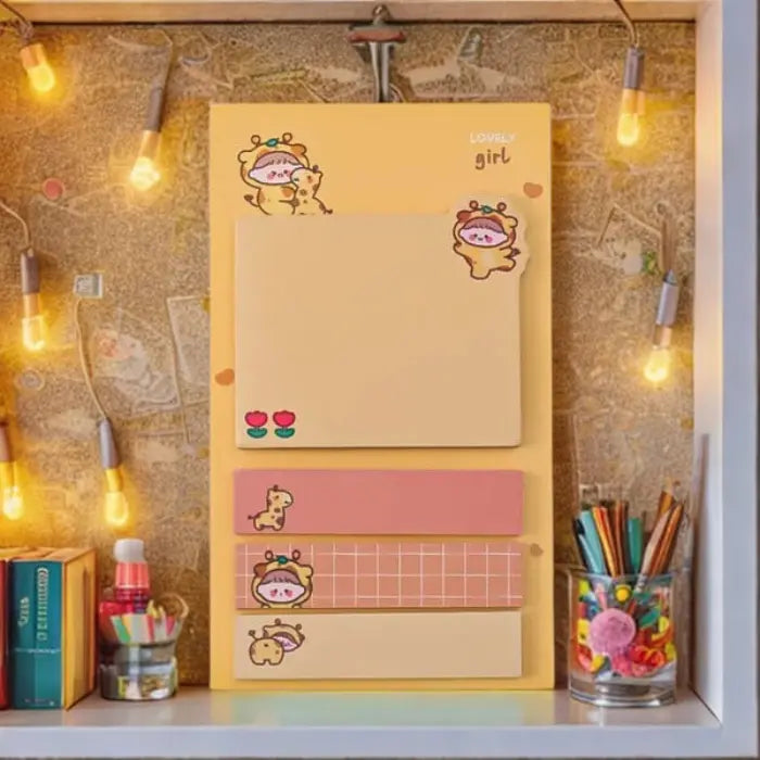 Colorful stationery sticky notes