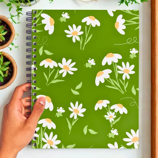 A5 floral notebook lined pages