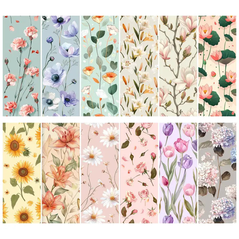 Flower page markers set