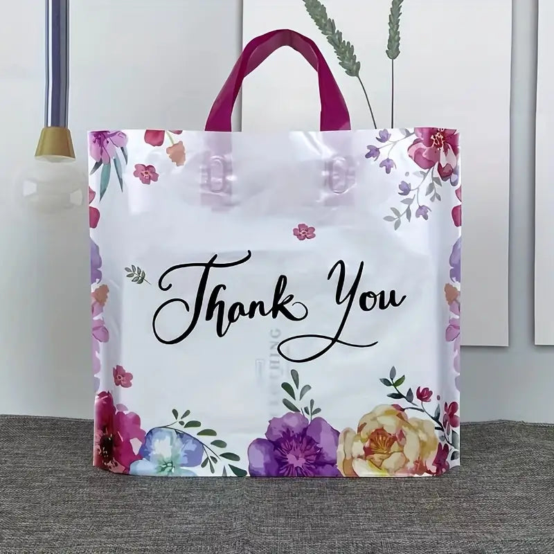 floral thank you bag