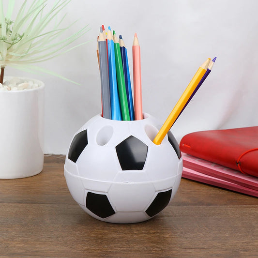 Soccer ball pen holder