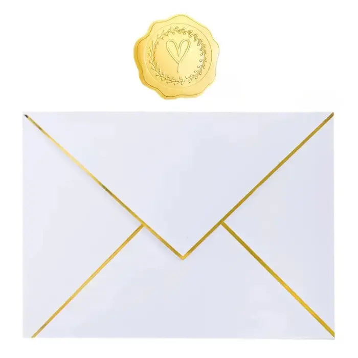 White gold trim envelopes