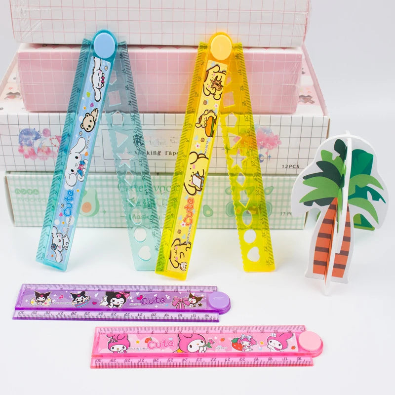 Kawaii Cartoon Character Folding Rulers