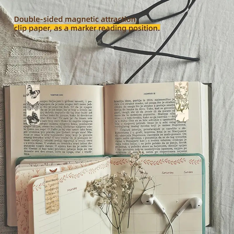 Vintage magnetic bookmarks