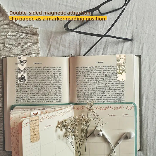 Vintage magnetic bookmarks