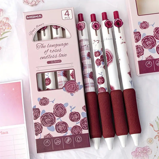 Romantic rose gel pens