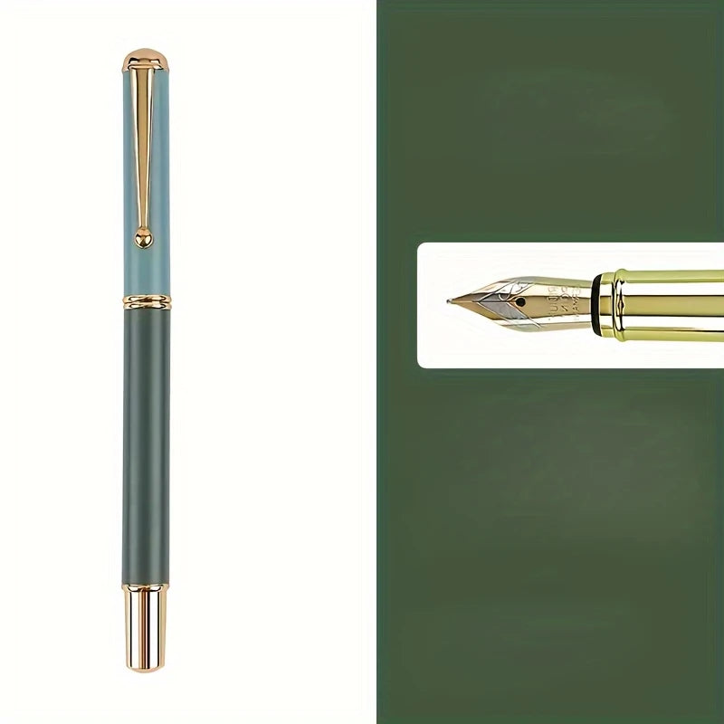 Green calligraphy pen