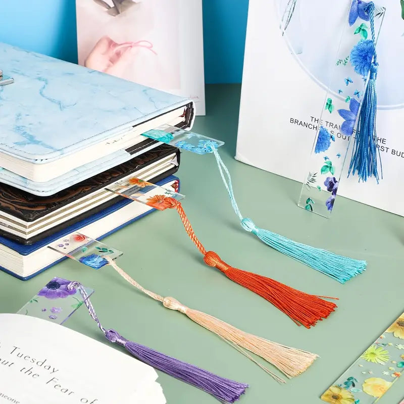 Assorted flower bookmark designs