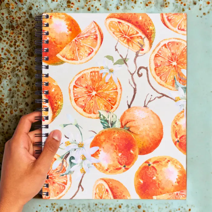 Orange journal spiral notebook
