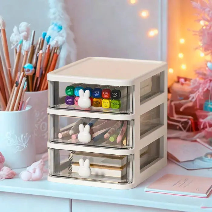 3-tier storage box transparent