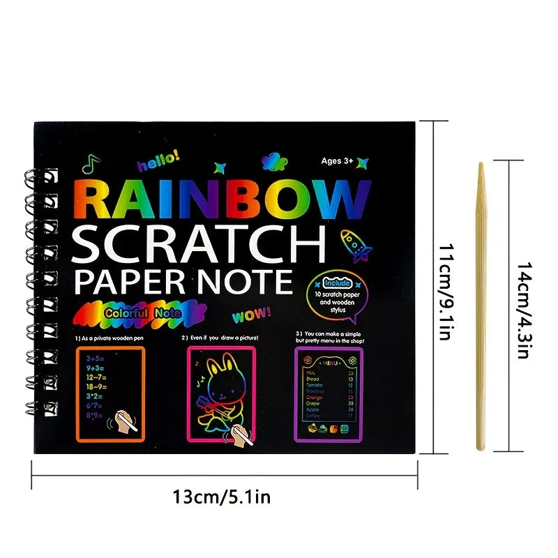 rainbow scratch art notebook