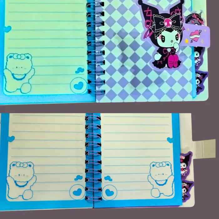 Purple Kuromi notebook interior