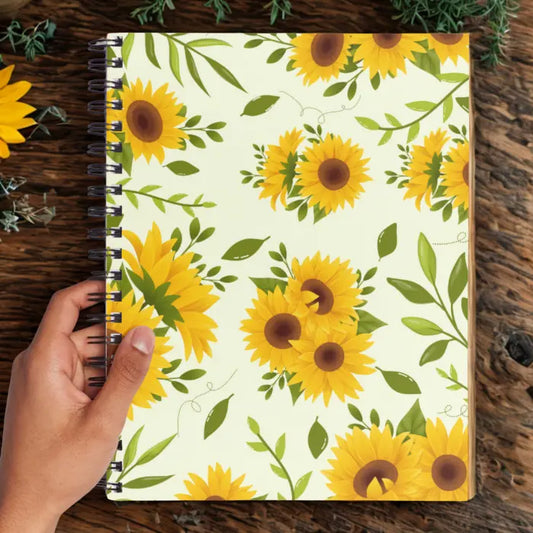 A5 floral notebook lined pages