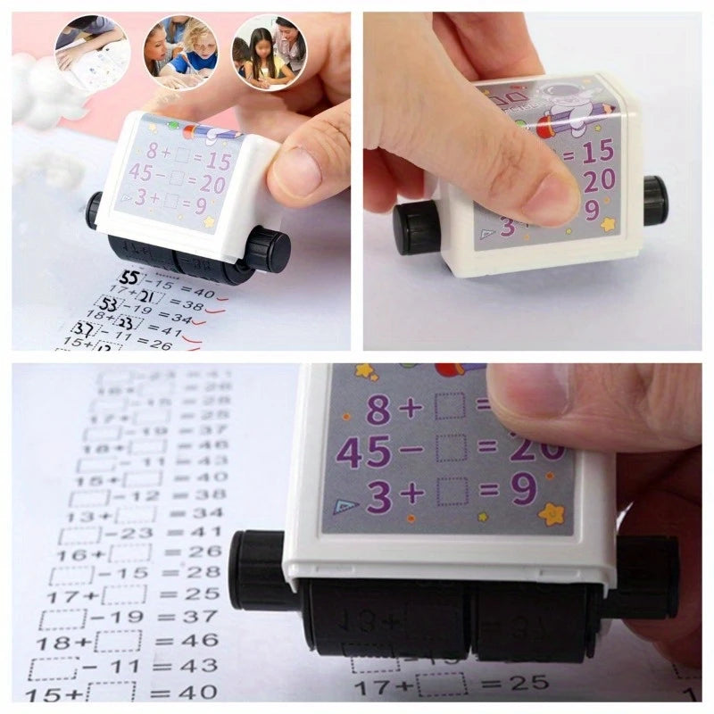 Math equation roller stamp