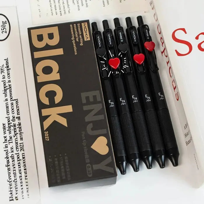Moka Black & Red Valentine Love Gel Pen