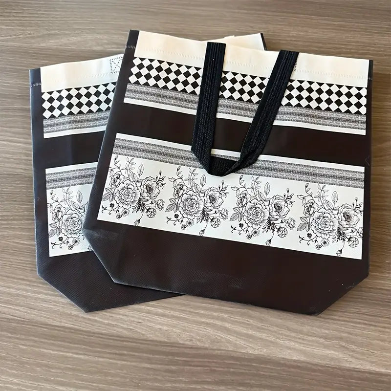 vintage plaid shopping bags